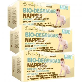 Pack de 3 Beaming Baby Pañales Biodegradables MAXI