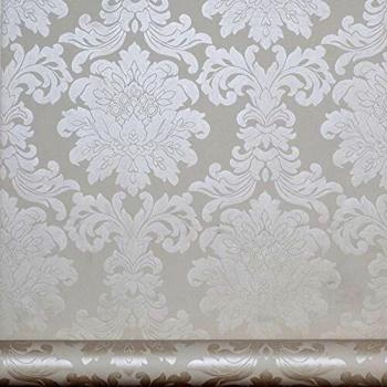 Equipo DRT 20484 Papel Pintado, con diseño Damasco, Natur