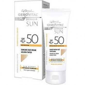 Gerovital H3 Crema Solar Facial FPS50 Tono Dorado 50ml