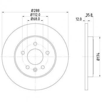 Disco de freno HELLA 8DD 355 111-811 recubierto para AUDI A4 B6/B7, A4 B7 Avant y A4 B7 Berlina