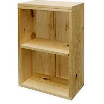 Decowood - Mesa Auxiliar en Madera de Pino Flandes, Halo Natural - 60x40x20cm