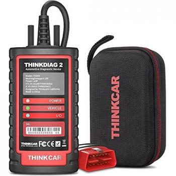 thinkcar OBD2 escáner Bluetooth 5.0, ThinkDiag 2 Diagnosis Coche Multimarca de Todo el Sistema, Can-FD&16