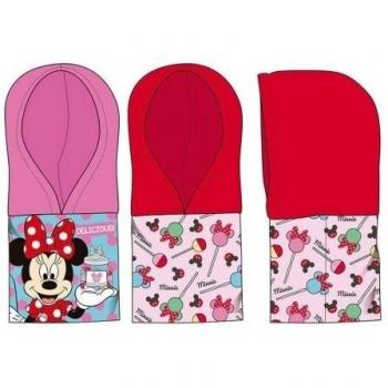 Minnie Mouse- Pañuelo braga cuello con gorro, única