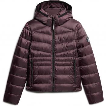 Superdry Women's Fuji Quilt Padded Jacket - Smoky Aubergine Purple, XL