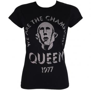 Queen Women's Metal T-Shirt - We Are The Champions - ROCK OFF S