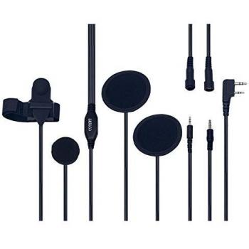 Coodio Kenwood BaoFeng Radio Casco Auriculares [Casco Integral] Micro-Auricular Micrófono Altavoz [QD Quick Disconnect] Moto Scooter Helmet Para 2-Pin Kenwood BaoFeng Transceptor Emisor y Receptor PMR