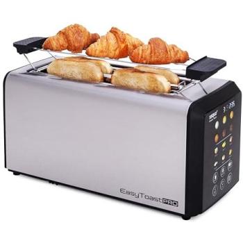 Tostadora Digital Easy Toast Pro con Auto Lift, Pantalla Táctil, 6 Niveles de Tostado, 6 Programas de Pan, Función Descongelar y Recalentar, 2 Ranuras An