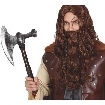 Hacha Medieval de 42 cm Plateada
