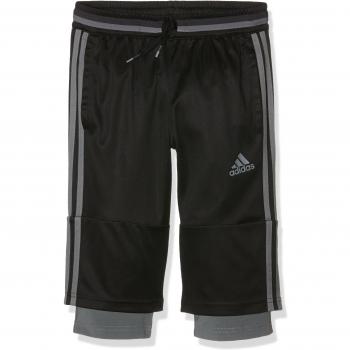 adidas Niños Tiempo Libre Ropa 3/4 Pants, primavera/verano, niño, color Negro - negro/gris, tamaño 10 años