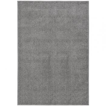 Alfombra de pelo corto gris 160x230 cm