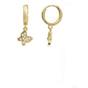Pendientes de Circonita Brillante acabados en oro amarillo de 18k - Kaduro