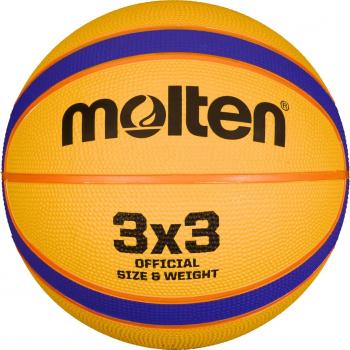 Balón de Baloncesto Molten B33T2000 Unisex 3X3 Exterior Tamaño 6 Amarillo/Azul/Rojo