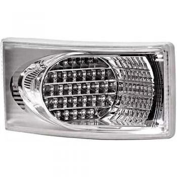 Piloto intermitente LED Hella 24V con montaje interno, conexión a tornillo, color cristalino, cable de 500mm y extremo de cable abierto - Modelo 2BA 345 982-041