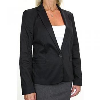 ICE (5134-1) Blazer Verano Negro de algodón satén elegante (44)