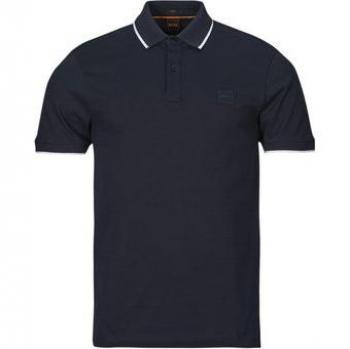 Boss Orange Passertip Mens Short Sleeve Polo Shirt With Tipped Collar - Dark Blue - XXXL - Male