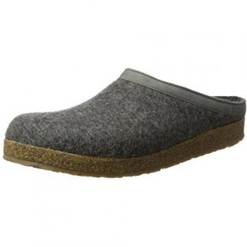 Haflinger Anthracite Grizzly Slippers - Flat Sole 50