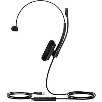 Yealink Telefonia UH34 Lite Mono UC, Auricular con micrófono USB, Negro