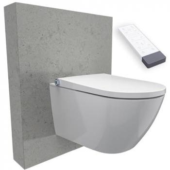 Inodoro Ducha Inteligente BERNSTEIN PREMIUM 1102 Blanco - Calefacción de Asiento, Función Descalcificación, Mando a Distancia, Luz Nocturna LED