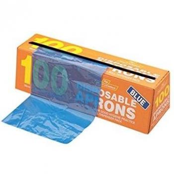 Disposable Polythene Aprons Blue Pack of 100