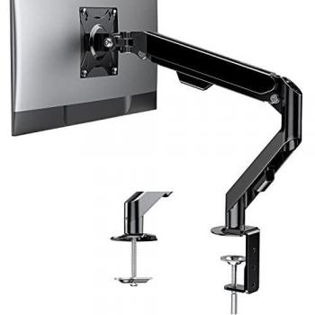 ATUMTEK Brazo Monitor con Resorte de Gas, Soporte Monitor Mesa para Pantallas LCD LED de 13- 32 con Abrazadera en C y Base de Montaje con Ojal, Peso Máximo 9 kg, Dimensiones VESA 75/100