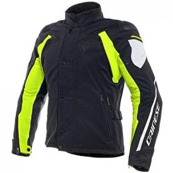 Dainese 1654604 Chaqueta para Moto, Negro/Gris Glacier/Fluo Amarillo, 50