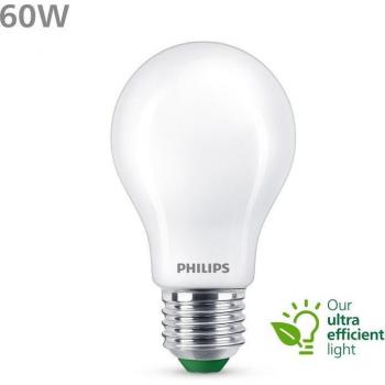 Bombilla LED Philips E27 A60 4W 840lm 2700K mate, paquete de 3