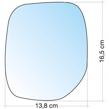 Cora 3310026 Espejo con Placa, SX, Color Cromado