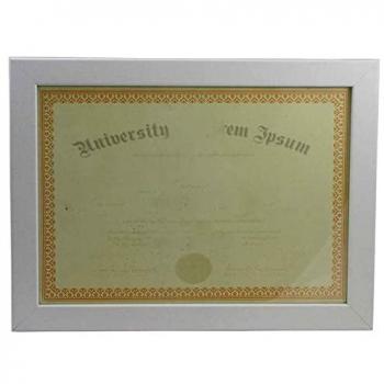 Marco de Madera Blanco para Diploma A4 (21 x 29,7 cm) - Marco para Fotos, Documentos, Certificados y Premios para Colgar en la Pared