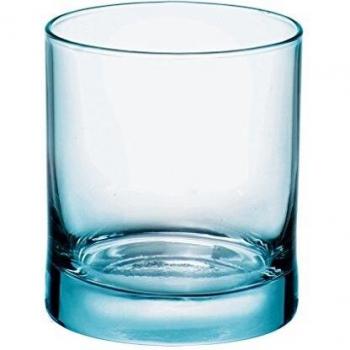 Set de 3 Vasos Bajos de Vidrio Iridescente Azul 255 ml Bormioli Rocco
