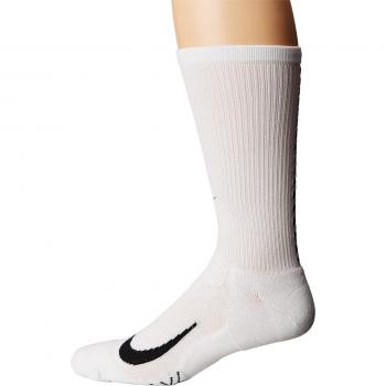 Nike Elite Running Cushion Cre Calcetines, Hombre, Blanco