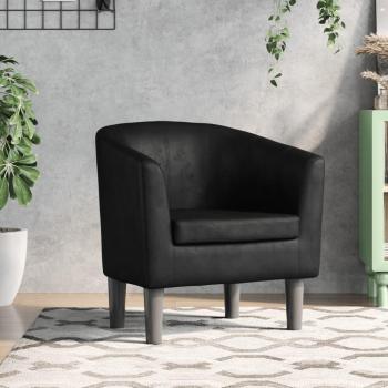 Sillón de cuero sintético negro Día y Noche - vidaXL