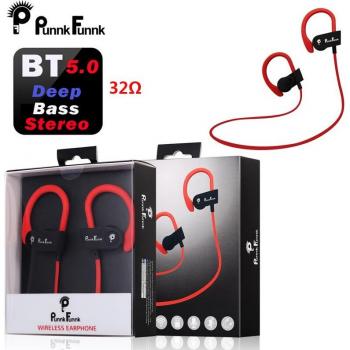 Auriculares Inalámbricos Bluetooth 5.0 Deportivos Impermeables IPX4 Estéreo de Graves con Micrófono PunnkFunnk