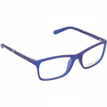 Dolce & Gabbana Lifestyle Monturas de gafas, Rectangulares, 53, Blue Rubber