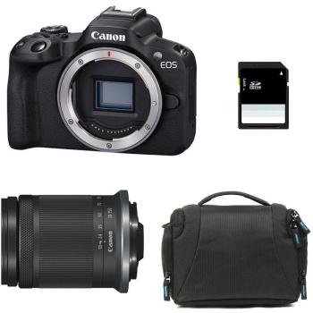 Cámara Mirrorless Canon EOS R50 24,2 MP 6K UHD con objetivo RF-S 18-150mm F3.5-6.3 IS STM, bolsa y tarjeta SD de 8 GB