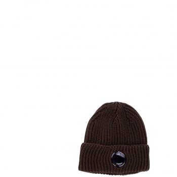C.P. Company Green Merino Wool Beanie Hat AW24, Male, One Size