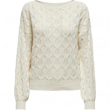 Sudadera ONLY WEAR 15222853 BRYNN LIFE Jersey Manga larga Mujer Blanco, Manga larga, Color blanco, Estilo casual