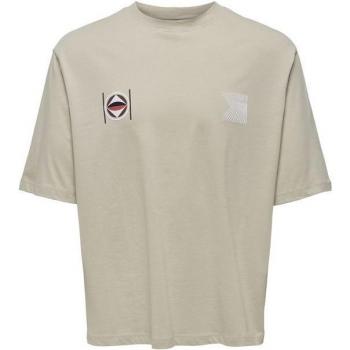 Camiseta de Manga Corta Hombre Only & Sons Onslenny Ovz Element Gris