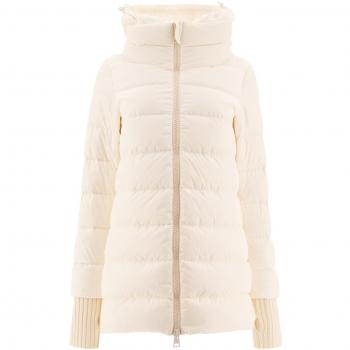 Herno Women's A-Shape Down Jacket in White, Size 40, PI0660D12004Z1000