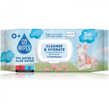 GoWipes Aloe Vera Gentle Wet Wipes for Sensitive Skin - 50 Count