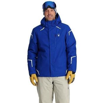 Chaqueta para hombre Spyder Copper con capucha, PrimaLoft Black Eco, color azul eléctrico, talla L