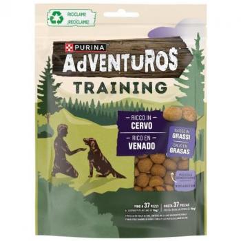 Adventuros Training Bocaditos de Venado para perros - Snack para entrenamiento, 115 gramos, formulado con carne de venado, ideal para recompensas durante el adiestramiento canino