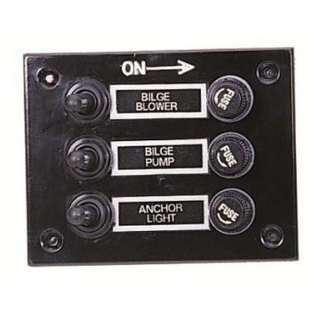 Panel eléctrico ABS de 3 interruptores