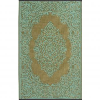 Fab Habitat Estambul - Alfombra, 90 x 150 cm, color agua clara y bronce