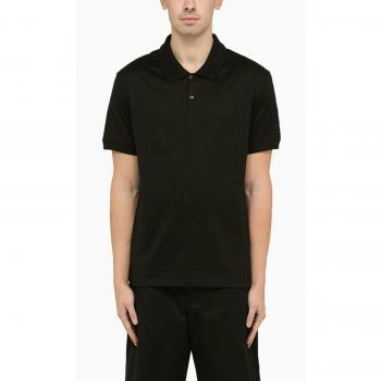 Alexander McQueen Men's Cotton Polo T-Shirt in Black | Size Medium | 776379QXAAJ