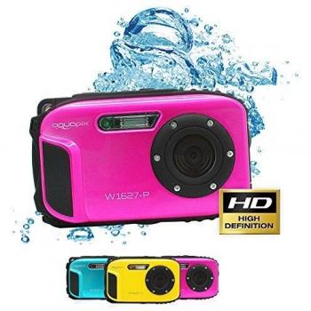 Aquapix W1627 Ocean, Cámara Digital con Batería de Ion de Litio, Rosa