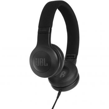JBL E35  - Auriculares Supraaurales en el Diseño Plegables con Universal de 1 Botones de Mando a Distancia y Micrófono extraíble Cable, negro