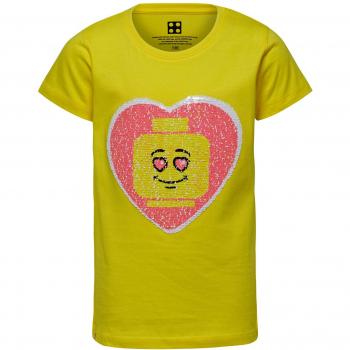LEGO Wear Girl Cm-50248-T-shirt, Camiseta para Niñas, Amarillo