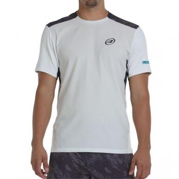 Camiseta de Manga Corta Bullpadel Mino Hielo para Hombre, Color Blanco, Talla XXL