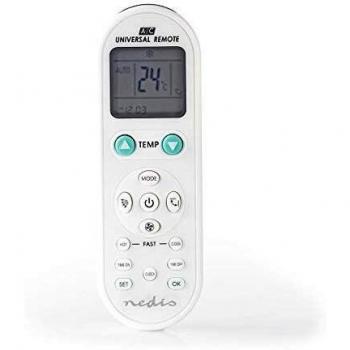 NEDIS Control Remoto Universal Aire Acondicionado Mando a Distancia Universal para Aire Acondicionado - Programable Blanco