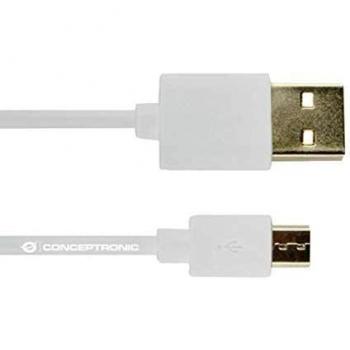 Conceptronic Cable POWER2GO USB-A A Micro-USB 1M Blanco Pack 5